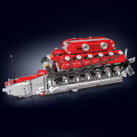 Mould King 10169 The Speed Car V12 Engine Building Block Technical Car Engine Toys Assembly Engine B