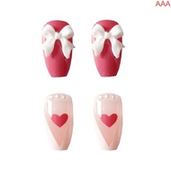 Glitter Glue on Fake Nails Gentle Exquisite Static Reusable False Nails for Women Girl Party Activit