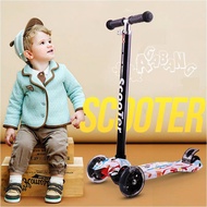 3 Wheels Adjustable Kicks Scooter for Kids with Flashing LED Wheels