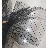 Black White Polka Dot Polka Dot Skirt Clothing Fabric Dot Gypsophila Lace Net Wedding Dress Fabric F