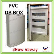 45Way PVC MCB Distribution Box / ABS DB Box 3 Row 45way - Kotak DB Plastik 3 Tingkat