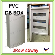 PVC MCB Distribution Box / ABS DB Box 3 Row 45way - Kotak DB Plastik 3 Tingkat