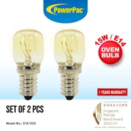 PowerPac 2x Oven bulb 300 degree E14 15W (E14/300)