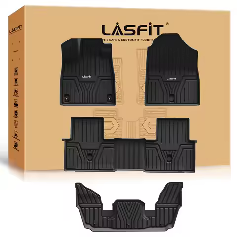 LASFIT Floor Mats for Honda Pilot 2026 2025 2024 2023 Custom TPE Floor Liners 1st & 2nd Row & 3rd Ro