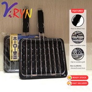 ViRYN Outdoor BBQ Pemanggang Ikan Stail Jepun Portable BBQ Grill Fish Net Non Stick Pan With Tray Ki