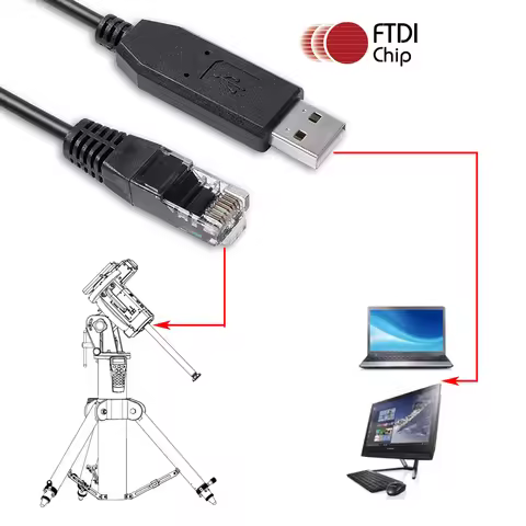 Skywatcher EQMOD EQDir Goto Equatorial Mount Data Cable with FTDI FT232RL Chipset for HEQ5pro AZEQ5 