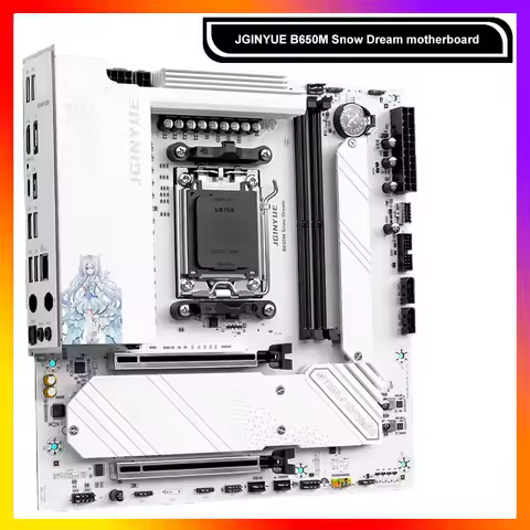 B650M Snow Dream Motherboard AM5 DDR5 ARGB M-ATX Gaming PCIe 4.0×4 M.2 For CPU 9700X/9900X/7800X3D F