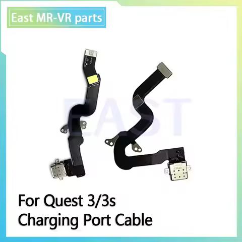 Original Charging Cable for Quest 3 Quest 3s Charging Port Flex Cable Power Headphone Jack Replaceme