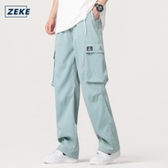 Zeke B0065 Seluar Cargo Seluar Cargo Lelaki Longgar Boleh Laras Tactical Six Pocket Working Cargo Pa