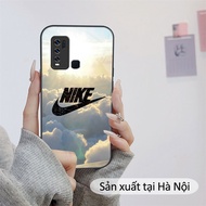 Classic small Nike Tempered glass case vivo Y15 S,Y17,Y19,vivo Y20,Y50,vivo Y72 5G Premium glass case
