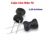 1.5a 8x10mm Electromagnetic Inductor Full Values - I Inductor, 1.5A Black Cylinder
