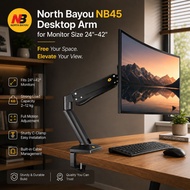 North Bayou NB45 Gas Strut Heavy Duty Monitor Arm Mount Support Monitor Size 24" - 42"