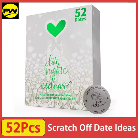 52 Romantic Scratch Off Date Night Ideas Card Game, Couples Games, Perfect Couple Gifts for Him, Cou