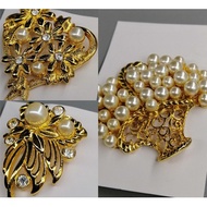 Fashion Brooch, Pin Baju or Kerongsang for Jacket or Tudung/Hijab (Gold Colour) TYPE 2