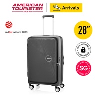 Tourister Curio Large Spinner 75/28 EXP Expandable Hard Case Luggage Front Opening - Black