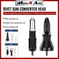 6PCS Electric Rivet Nut Gun Power Drill Rivet Gun Adapter Cordless Drill Gun Adaptor Conversion Meta