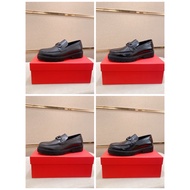 Shoes S1F1H dark grey color matte leather loafer men shoes kasut lelaki