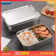 TaffHOME Stainless Steel Lunch Box 2 Grid 1400ml - UP-14 Original 99 Square