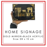 Home Signage House Signboard Number Plate Rumah Modern Plat Name Tembok Deco Nombor Office Custom Do