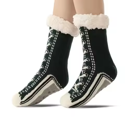 Thermal Fluffy Sock Women Winter Warm Plush Non Slip Home Sleeping Soft Female Floor Grip Fuzzy Slip