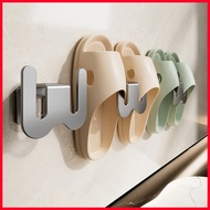 【IN stock towel rack】 No Punching Bedroom Neat Storage Shoe Drying Slippers Rack Bathroom Rack Slipp