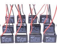 แคปพัดลม คาปาซิเตอร์ Capacitor พัดลม 1.5UF 1.8UF 2UF 2.5UF 3UF 4UF 5UF 6UF 8UF 10UF 450V CBB61 อะไหล