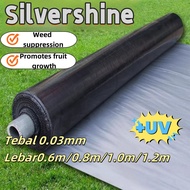 Silvershine 150m 250m 300m Lubang Tebal Roll/ silvershine plastik penutup tanah/ Tanah Kebun Kawalan