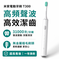 小米 米家電動牙刷T300｜聲波震動電動牙刷｜31000次/分鐘高頻清潔｜IPX7防水｜兩檔模式｜成人護理牙刷｜Type-C充電｜家用口腔清潔 平行進口貨品