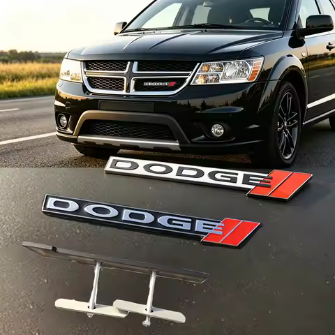 DODGE Car Front Grille Emblem Badge Metal Side Sticker for Dodge Charger Challenger Journey Caliber 