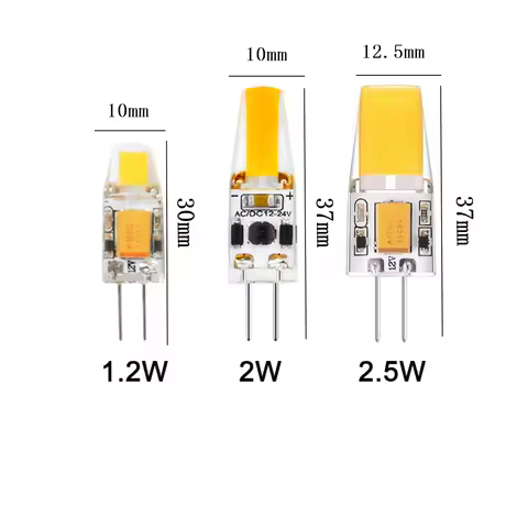 5PCS LED MINI G4 AC/DC 12V Low power 1.2W 1.4W 3W high light efficiency strobe free for crystal chan
