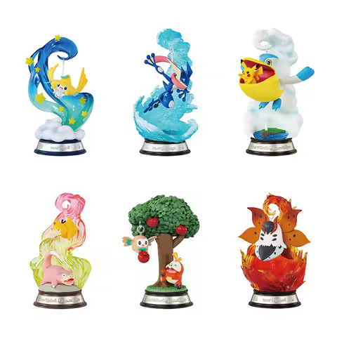 Re-Ment Pokemon SWING VIGNETTE collection 3 Jirachi Greninja Slowpoke Psyduck Volcarona Rowlet Fueco