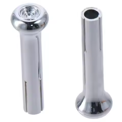 2pcs IN6728Z Door Lock Knobs Silver Plastic Car Knobs Chrome Car Replacement Fit for GM Chevy 1971-1