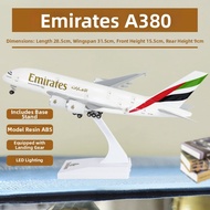 CHENXING | Emirates A380 Model Plane with Landing Gear and Lights