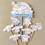 CINNAMOROLL TOPPER / (LA-001) CINNAMOROLL CAKE CINNAMOROLL TOPPER/ DECORATIONS/ CUPCAKE TOPPER/ CUPC