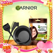 [BUNDLING] Garnier Hair Colour 20gr SACHET BLACK/HITAM ALAMI 1.0 + Set sisir semir