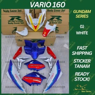 RAPIDO Coverset Honda Vario 160 Gundam Series (1) White Body Cover Set (Sticker Tanam)