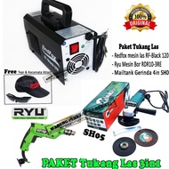 Ready Paket Redfox Mesin Las 400Watt Set Rfblack 120 Ryu Bor 10Mm