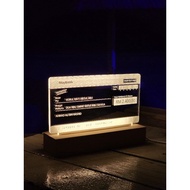 Mockup Cheque Acrylic + LED Light wood stand cek check bank kahwin ceq cheq hantaran ceremony weddin