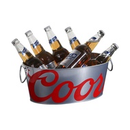 Customized Creative Galvanized Iron Ice Bucket Movable Double Handle Galvanized Iron Ice Bucket Spec