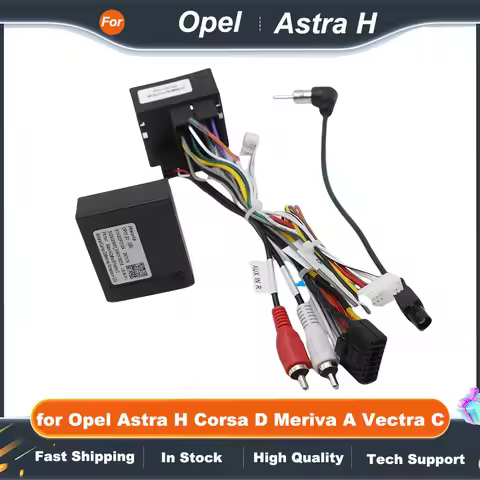 Wiring Harness CAN Bus Decoder, 16 Pin to Quad Lock Connector Cable Adapter for Opel Astra H Corsa D