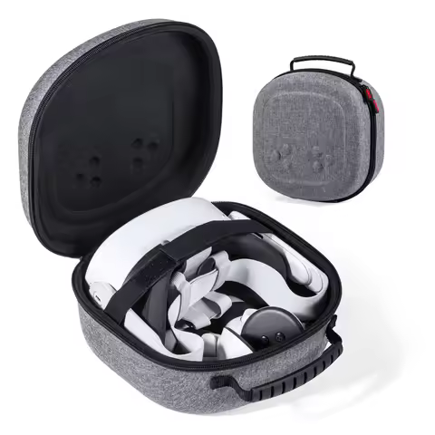 DEVASO Hard Carrying Case for Meta Quest 3S /Quest 3 /Quest 2 VR Headset and Touch Controller Access