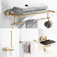 Hardware Set All-Copper Bathroom Shelf European Style gold Towel Rack Towel Rack Hanging Accessories
