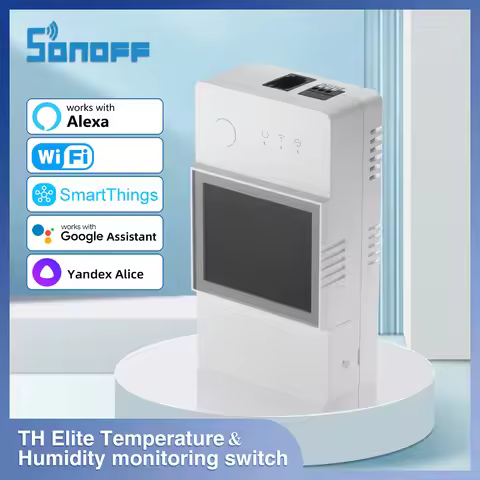 SONOFF TH Elite 16A 20A Wifi Switch Smart Temperature And Humidity Monitor Switch With LCD Display A