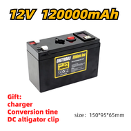 Battery 12v 120AH Ebike แบตเตอรี่แบตเตอรี่รถยนต์ประสิทธิภาพสูง Built in BMS Protection