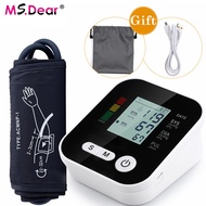 Electric upper arm blood pressure monitor digital heart beat Rate Pulse meter with voice alarm automatic Sphygmomanometers pulsometer equipment