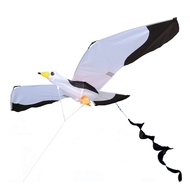 1pc Long Tail 3D Seagull Kite kartun mudah terbang Kite layang-layang luar untuk kanak-kanak terbang