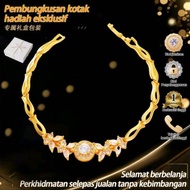 Gelang batu zikron bunga ais titanium