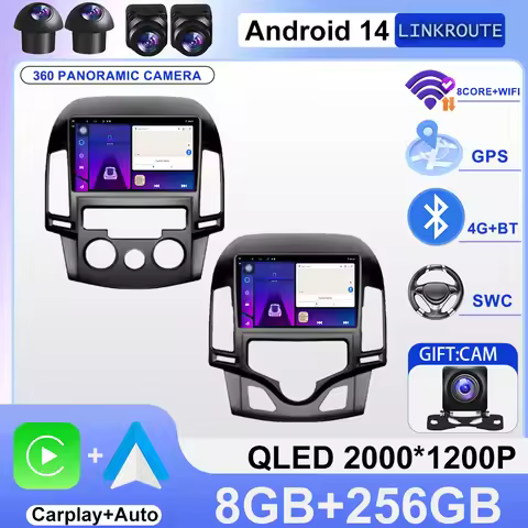 Android14 For Hyundai i30 1 FD 2007 - 2012 Autoradio Carplay Auto Wireless Multimedia Automotive Car