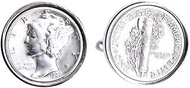 Cufflinks - Rhodium Plated - 1937 Us Coin Cufflinks - 84th Birthday