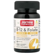 Vegan Methyl B-12 & Methyl Folate, (Cherry, 60 Chewable Tablets)/(Lemon, 100 Chewable Tablets)